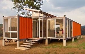 Hus av container Costa Rica fasad