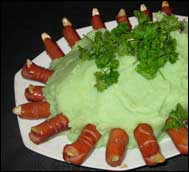 Halloween Grönt potatismos