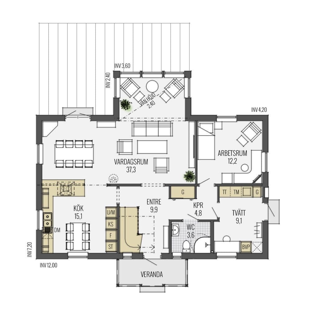 Eksjöhus mellangården 3 Eksjöhus Mellangården - Bild 3