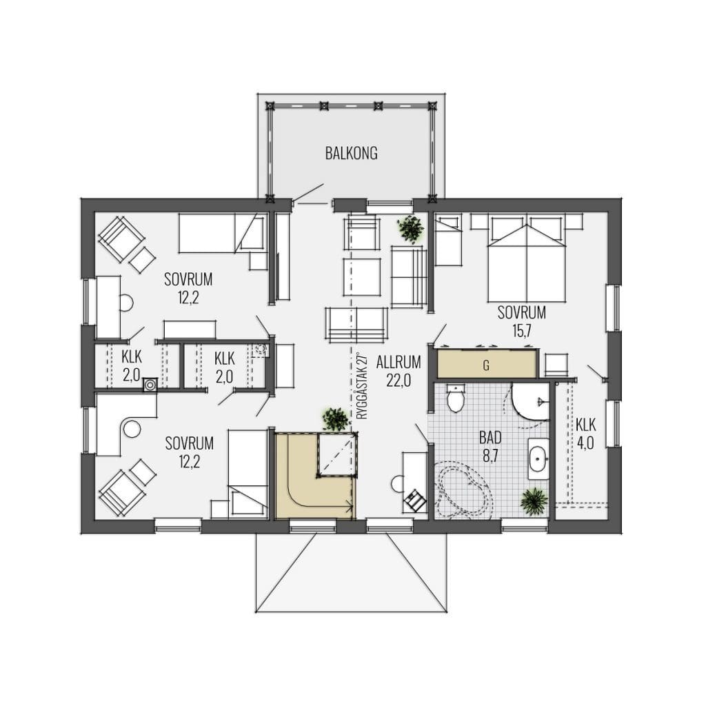 Eksjöhus mellangården 4 Eksjöhus Mellangården - Bild 4