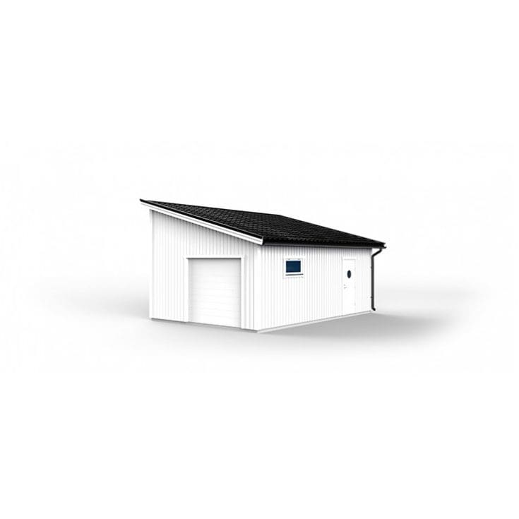 Lövångers bygg enkelgarage 4,8x7,2 m snedtak 1 Lövångers Bygg Enkelgarage 4