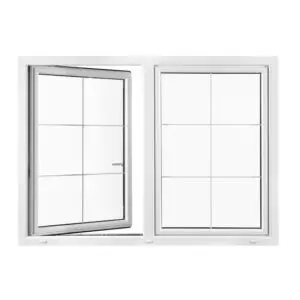 Nordiska Fönster 2-luft-öppningsbara PVC fönster 2-glas