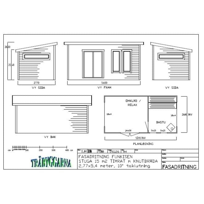 Träbyggarna i kalix stuga/friggebod funkis 15 m2 3 Träbyggarna i Kalix Stuga/Friggebod Funkis 15 m2 - Bild 3