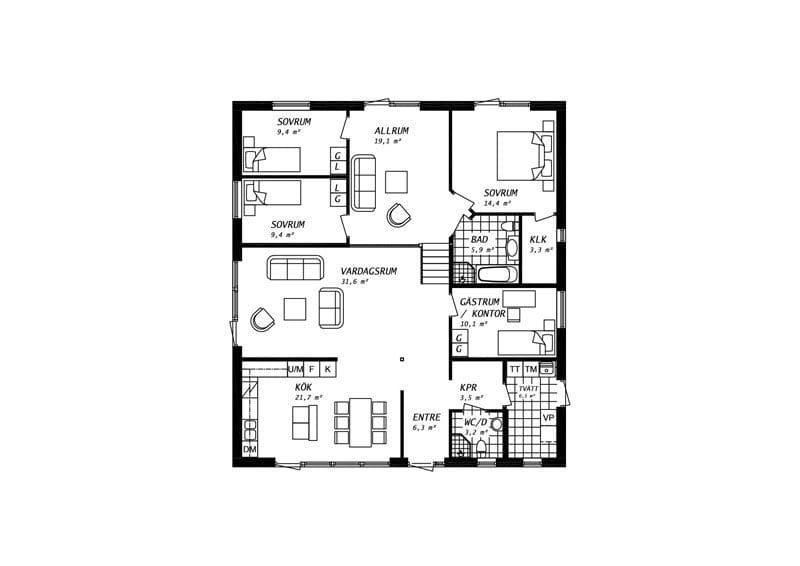 Mjöbäcksvillan kullsvik 2 Mjöbäcks-Kullsvik_planlsning_Modernt