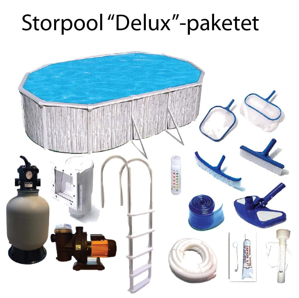 J&f fritid storpool "deluxe" 7,3 m rund 2 J&F Storpool deluxpaket
