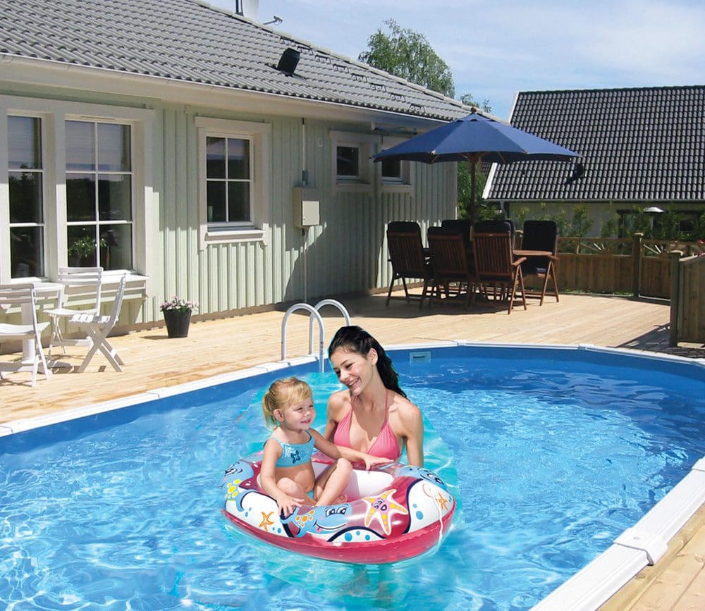 J&f fritid storpool "deluxe" 7,3x3,6 m oval 1 J&F Storpool oval 2