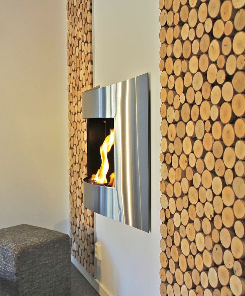 Gardenfire woodwall - vedvägg i äkta björk 1 Gardenfire WoodWall - vedvägg i äkta björk