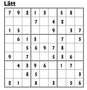 Sudoku Villaliv nr 1