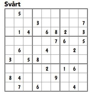 Sudoku Villaliv nr 1