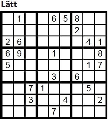 Sudoku Villaliv nr 2, 2017