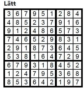 Sudoku Villaliv nr 3, 2017