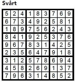 Sudoku Villaliv nr 3, 2017