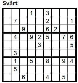 Sudoku Villaliv nr 3, 2017