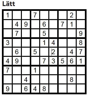 Sudoku Villaliv nr 4, 2017