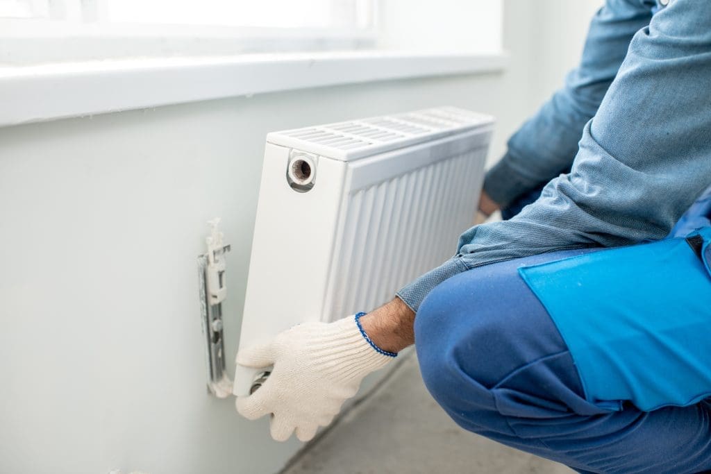 Trasig radiator – byta packbox och lufta element 2 fixa radiator