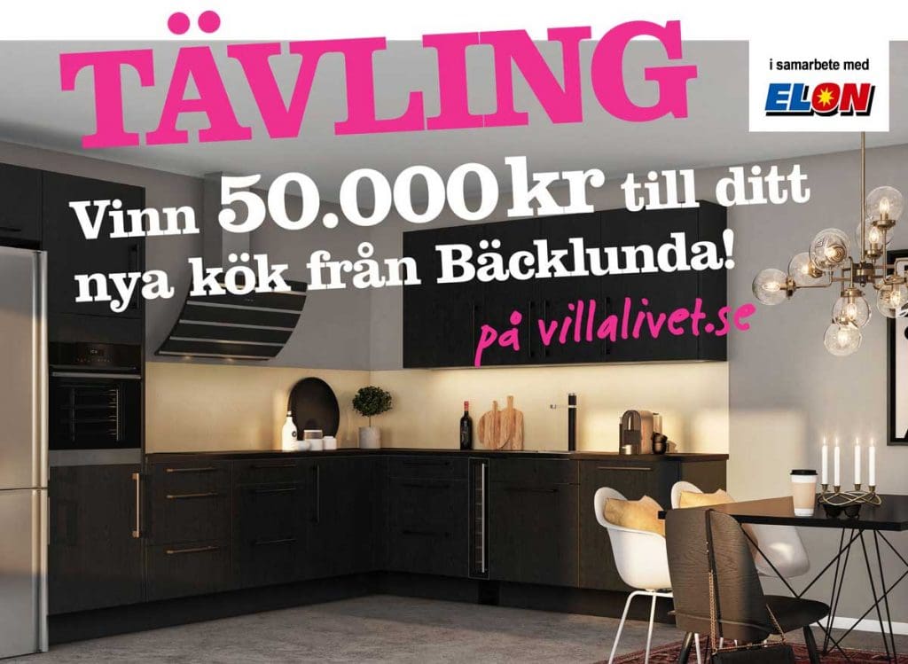 Stor elon tävling - vinn 50 000kr till ditt nya kök från bäcklunda 1 1