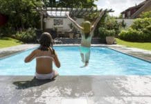 Mura din pool med murblock mura pool