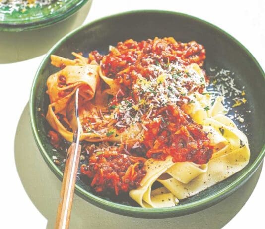 Linsbolognese recept för 4 portioner linsbolognese
