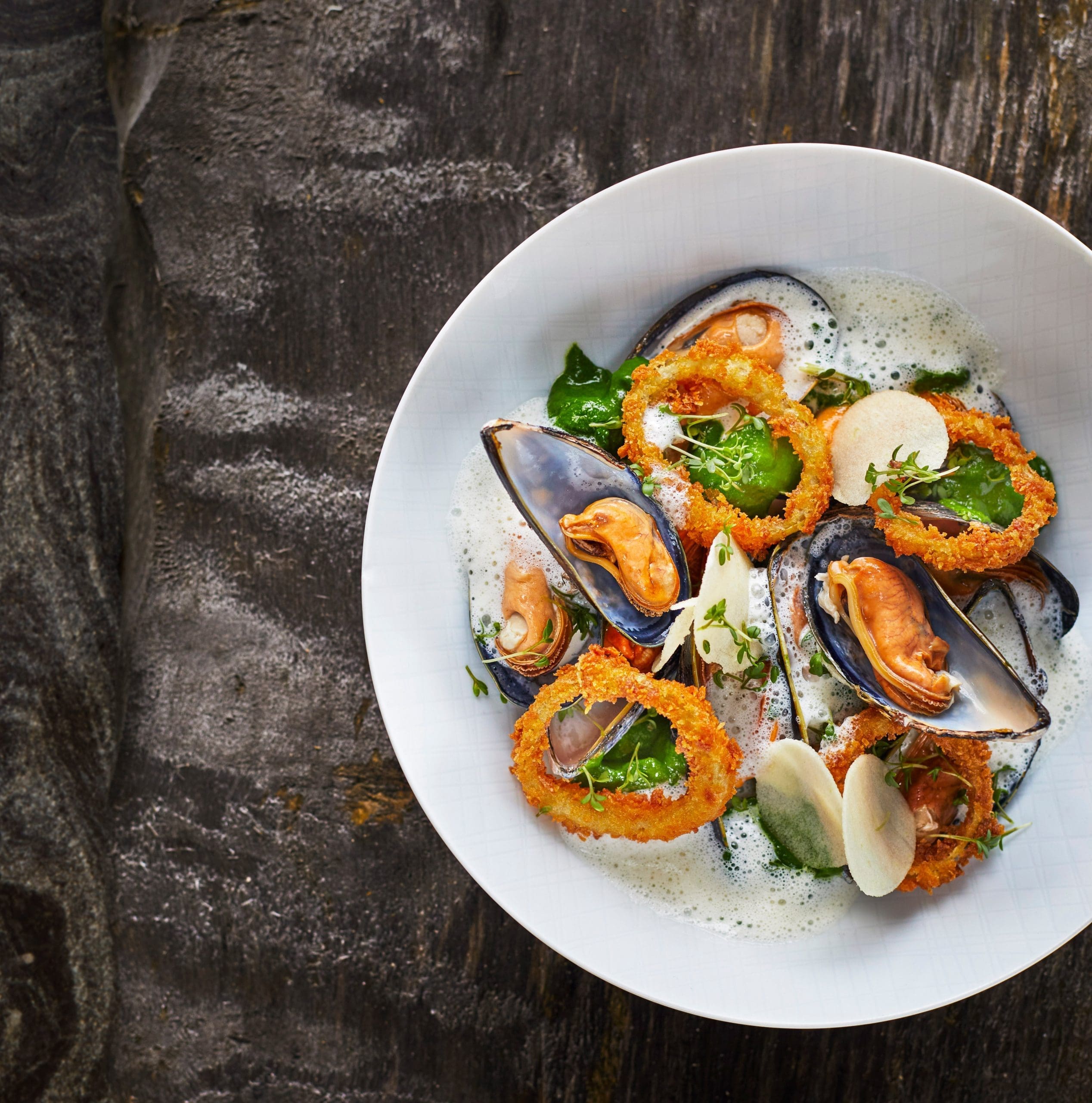 Recept på Musslor & Vitlöksskum