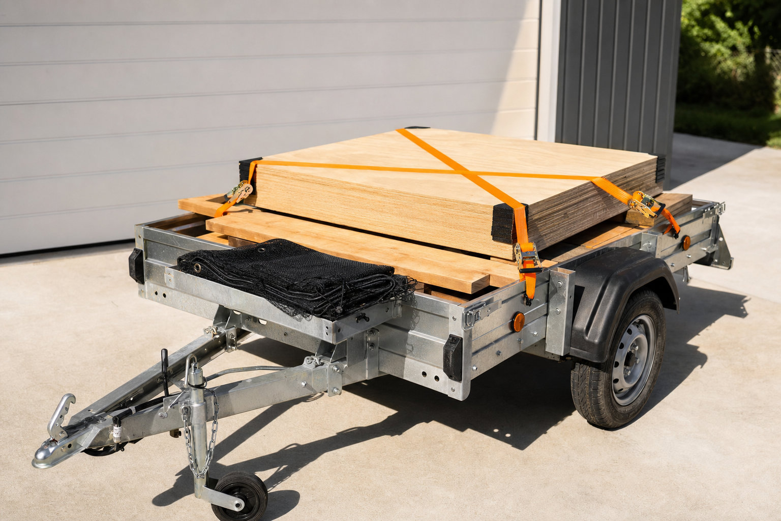 Så transporterar du byggmaterial och möbler säkert med släpvagn
